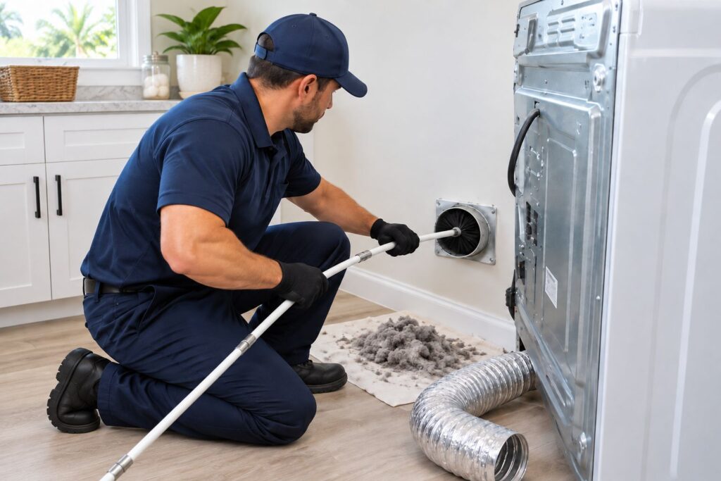 Professional dryer vent cleaning process in Bradenton, FL